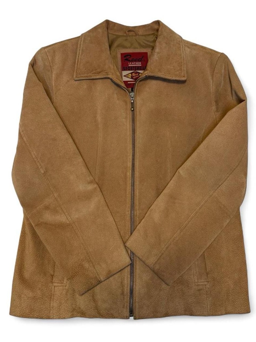 Vintage Reed Leather Sportswear Tan Suede Leather Jacket Women’s L